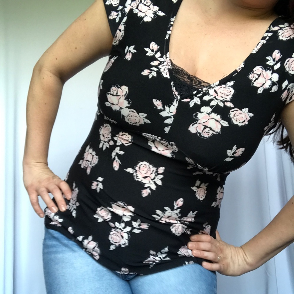 SALE Roses on roses top